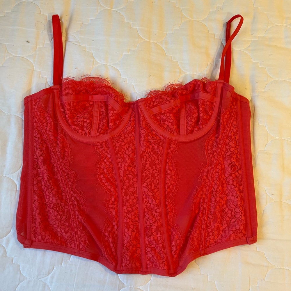 COPY - out from under modern love corset urban outfitters pink size medium